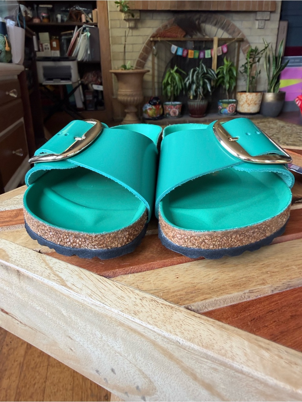 Birkenstock Madrid Big Buckle Digital Green NWT $150 - Picture 11 of 15